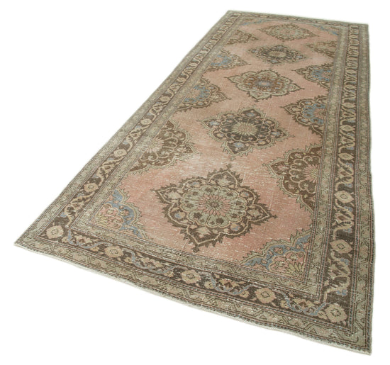 5x12 Beige Turkish Vintage Runner Rug - 28693