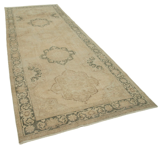5x13 Beige Turkish Vintage Runner Rug - 28694