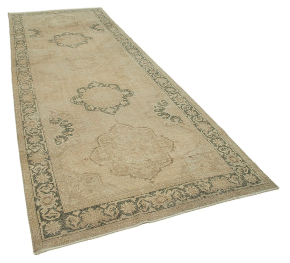 5x13 Beige Turkish Vintage Runner Rug - 28694