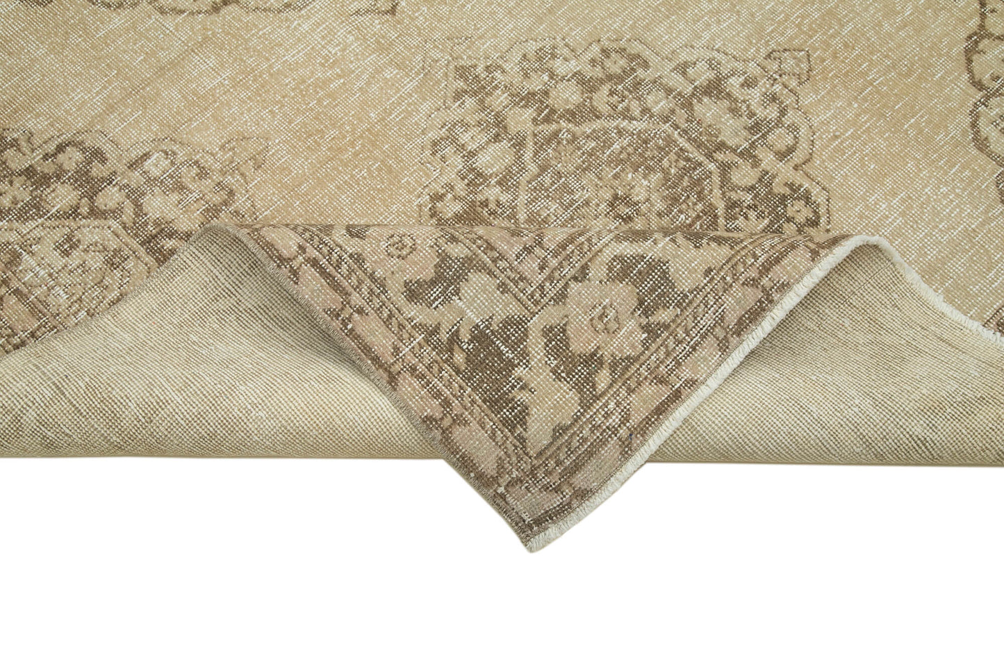 5x13 Beige Turkish Vintage Runner Rug - 28695