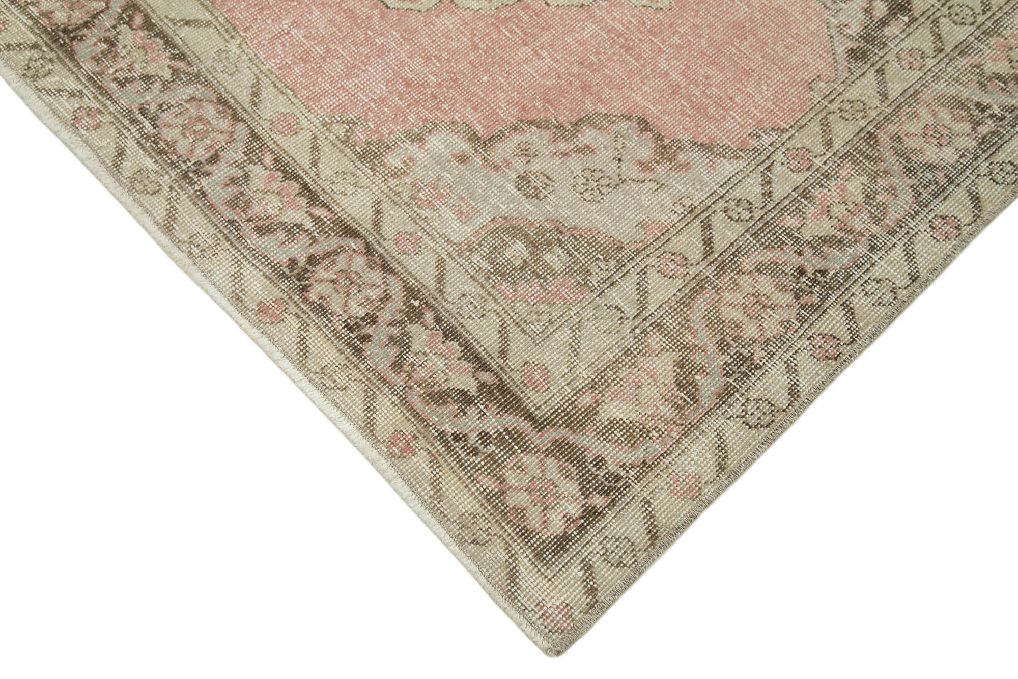 4x13 Beige Turkish Vintage Runner Rug - 28698