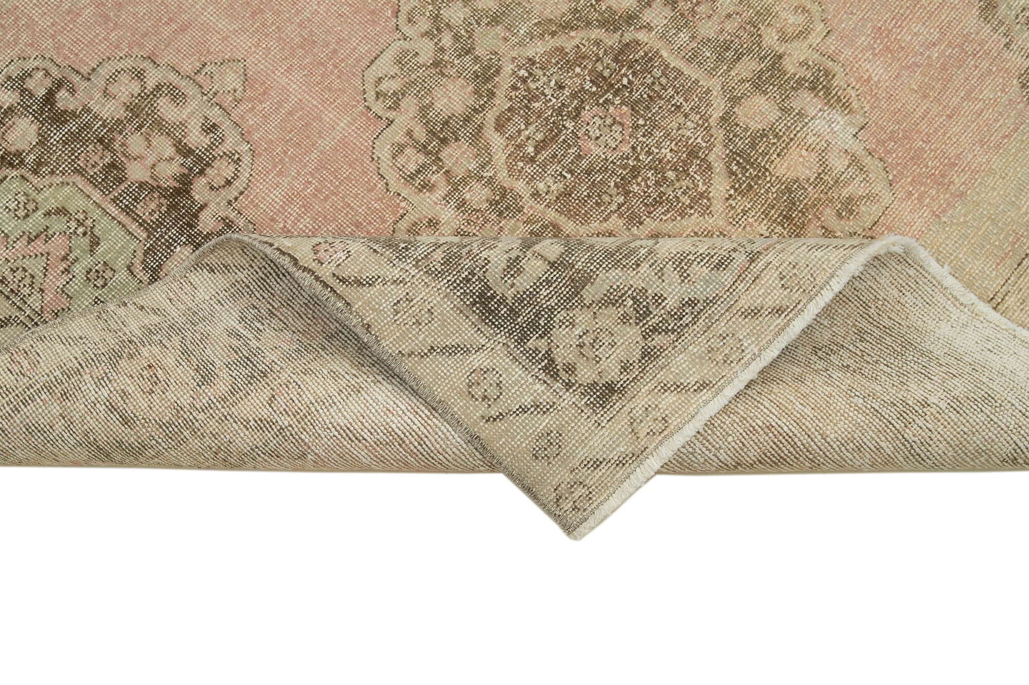 4x13 Beige Turkish Vintage Runner Rug - 28698