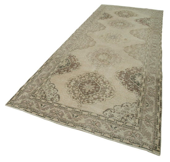5x13 Beige Turkish Vintage Runner Rug - 28699