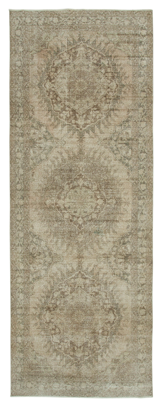 5x13 Beige Turkish Vintage Runner Rug - 28700