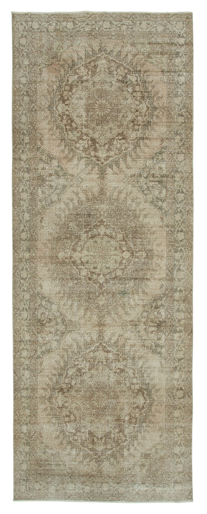 5x13 Beige Turkish Vintage Runner Rug - 28700