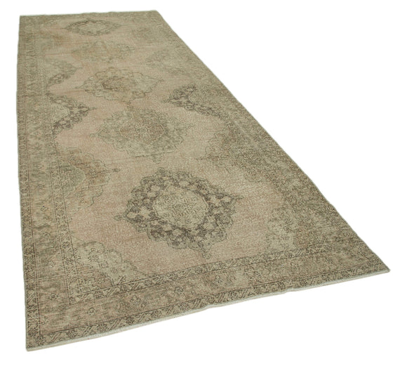 5x13 Beige Turkish Vintage Runner Rug - 28701