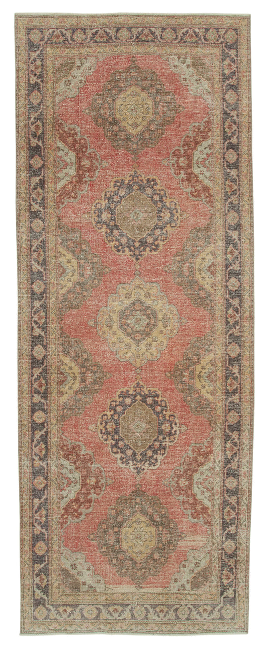 5x12 Beige Turkish Vintage Runner Rug - 28702