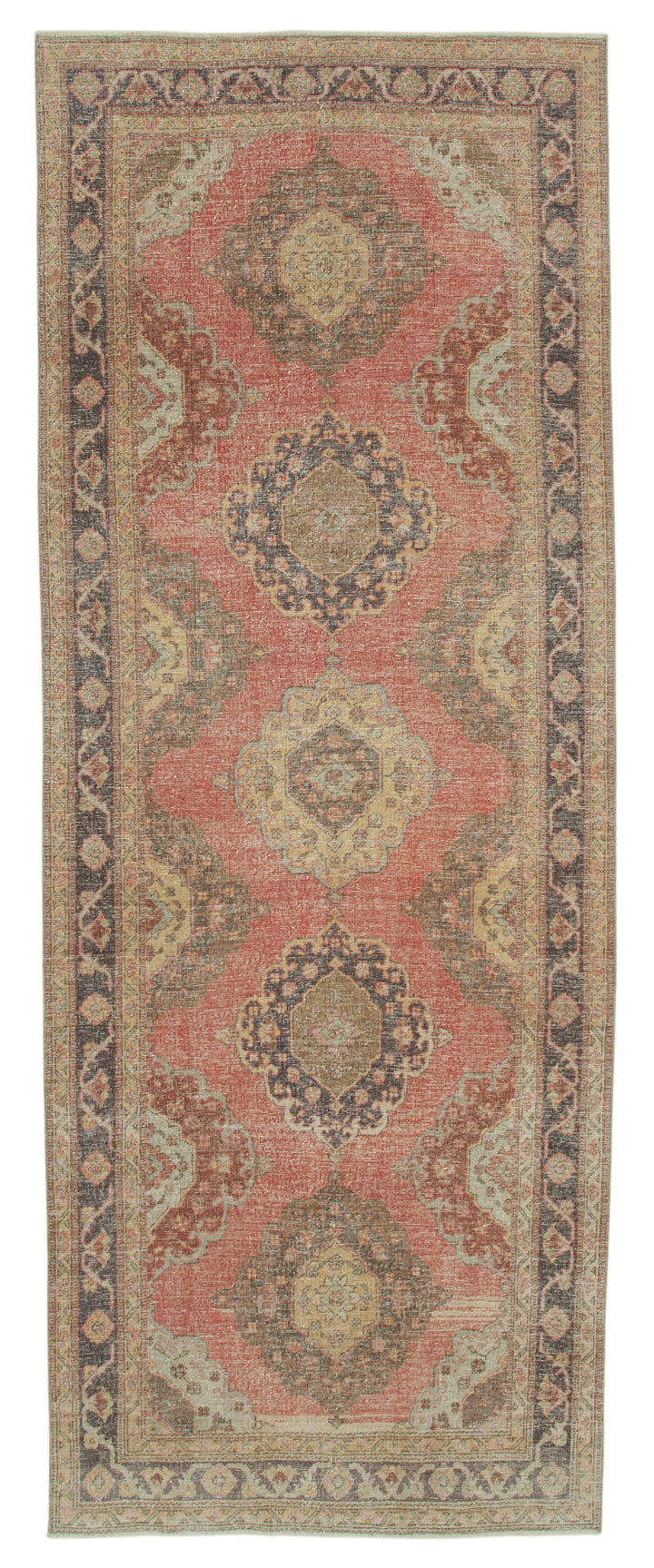 5x12 Beige Turkish Vintage Runner Rug - 28702
