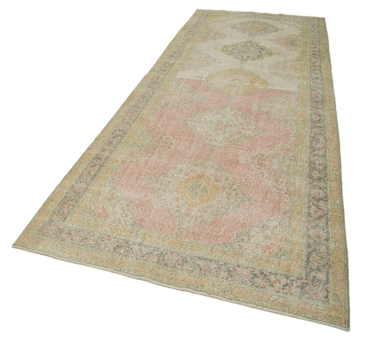 5x13 Beige Turkish Vintage Runner Rug - 28704