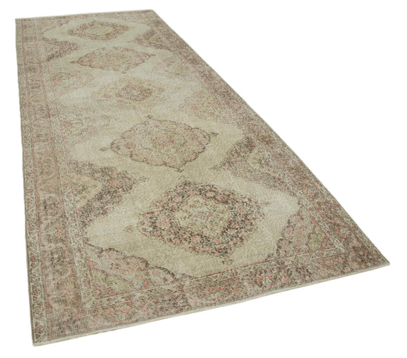5x12 Beige Turkish Vintage Runner Rug - 28705