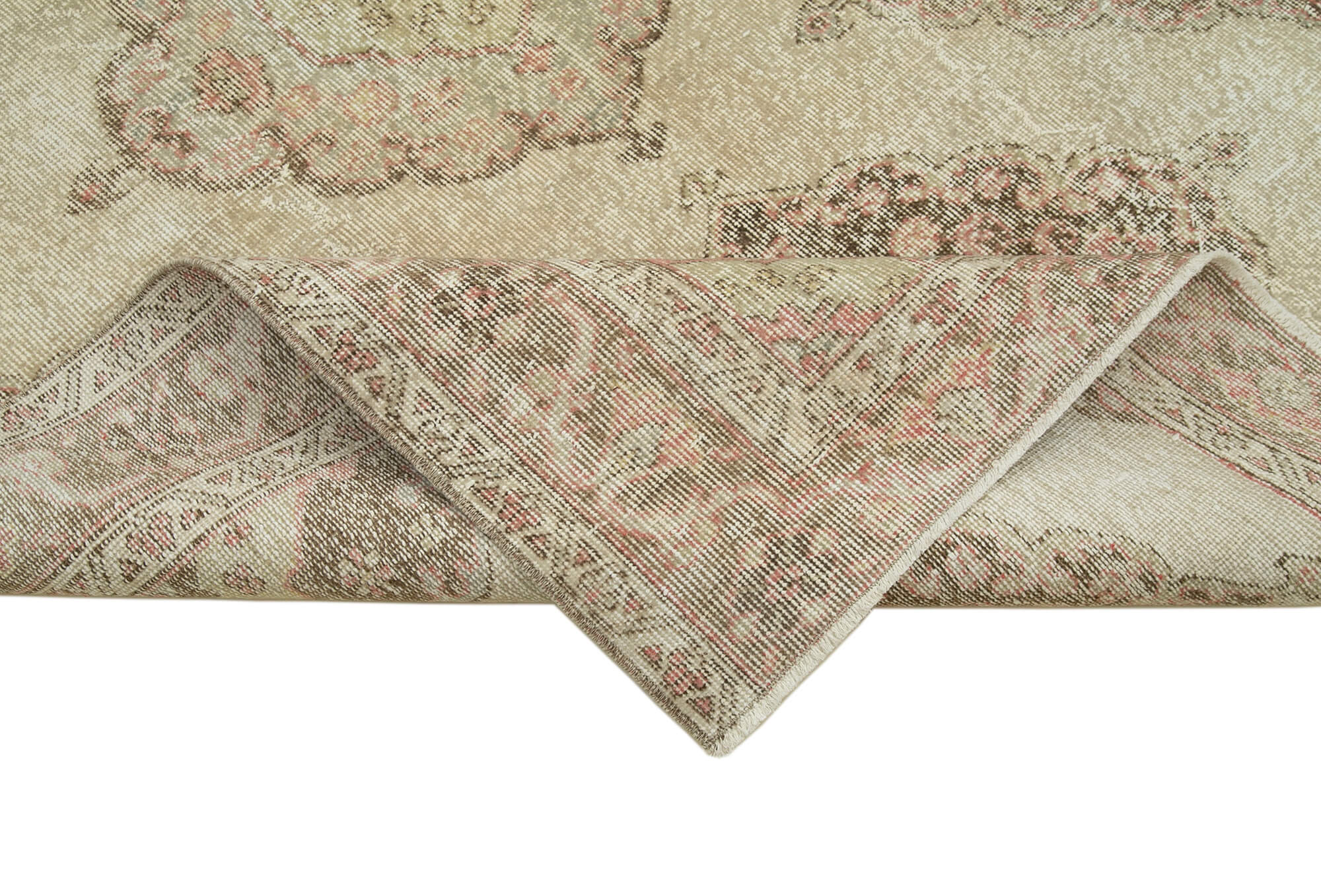 5x12 Beige Turkish Vintage Runner Rug - 28705