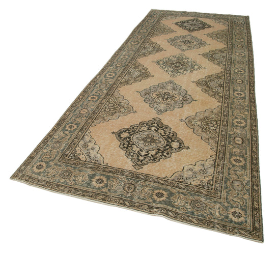 5x12 Beige Turkish Vintage Runner Rug - 28707