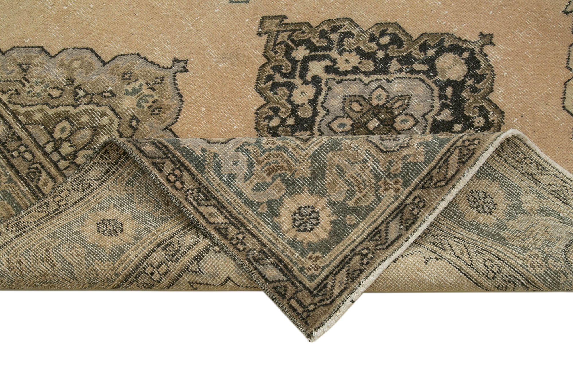 5x12 Beige Turkish Vintage Runner Rug - 28707