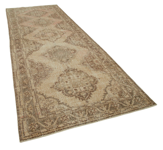 5x12 Beige Turkish Vintage Runner Rug - 28708