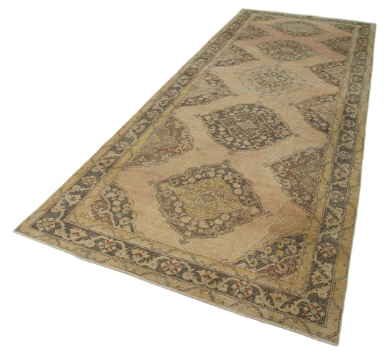 5x13 Beige Turkish Vintage Runner Rug - 28709