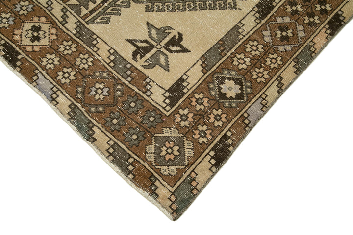 5x13 Beige Turkish Vintage Runner Rug - 28711