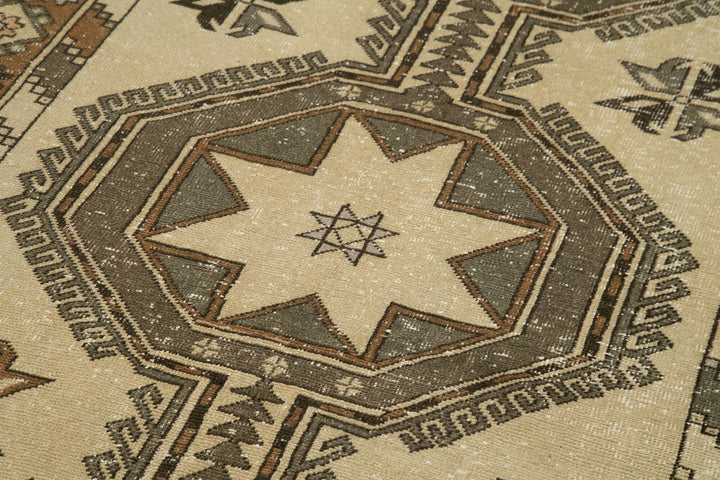 5x13 Beige Turkish Vintage Runner Rug - 28711