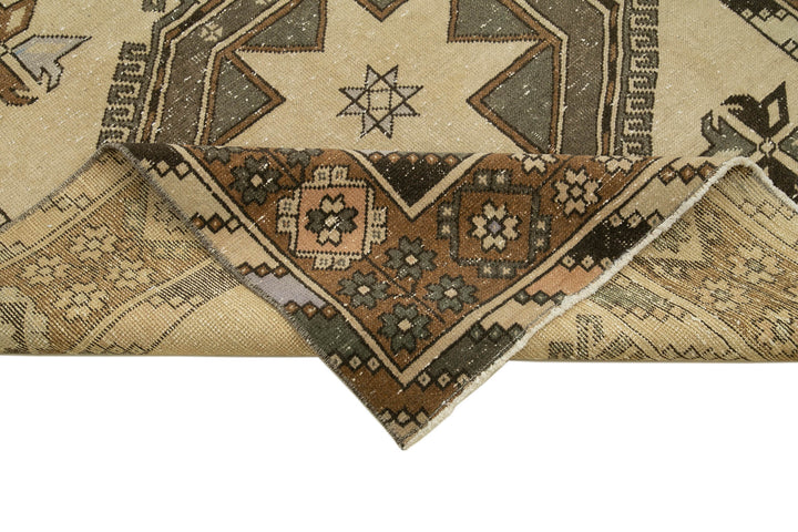 5x13 Beige Turkish Vintage Runner Rug - 28711