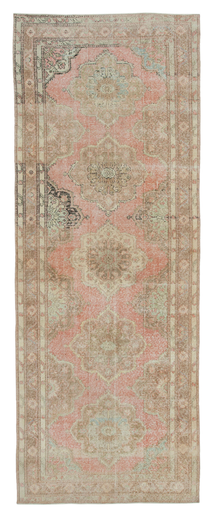 5x13 Beige Turkish Vintage Runner Rug - 28713