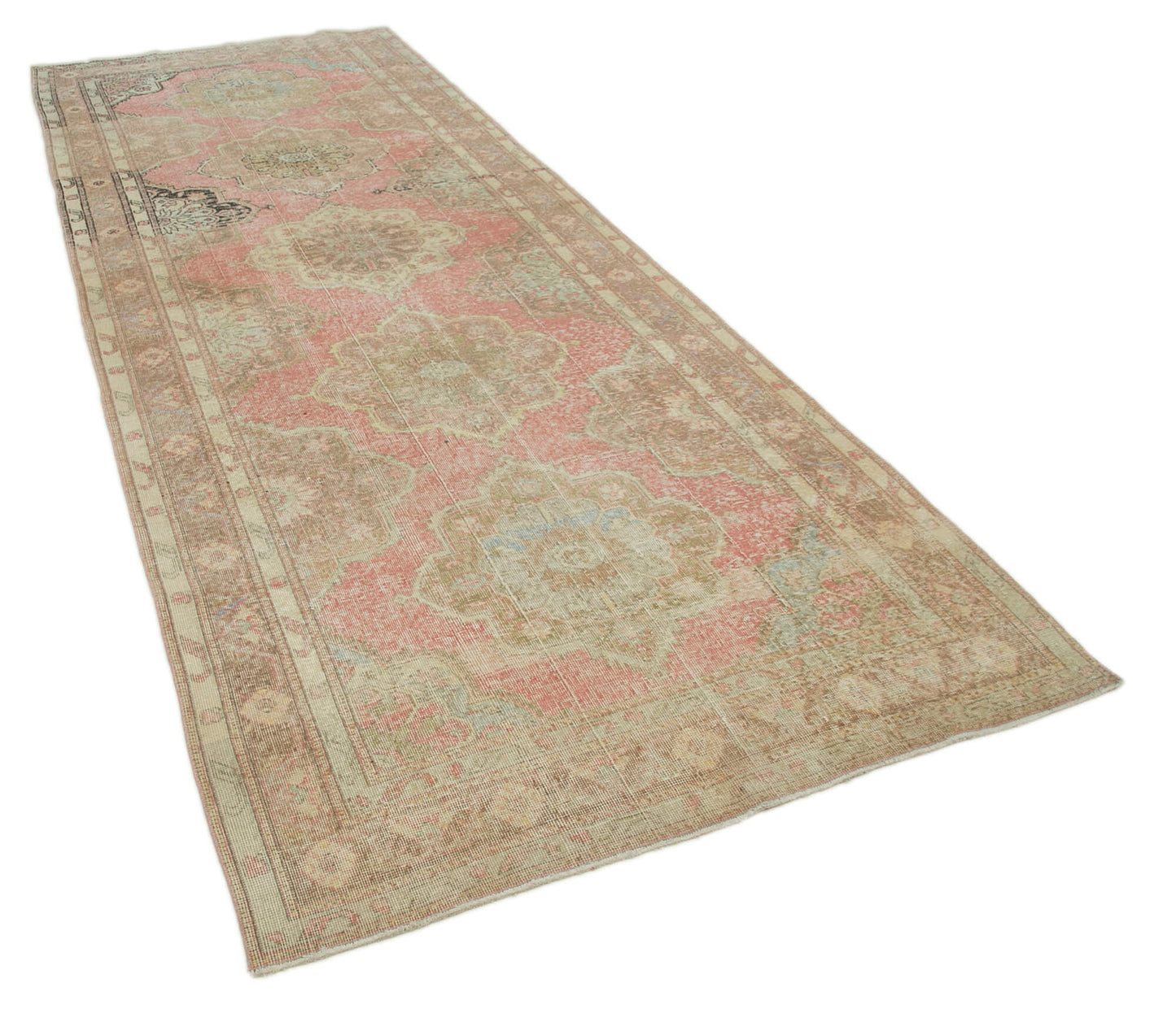 5x13 Beige Turkish Vintage Runner Rug - 28713