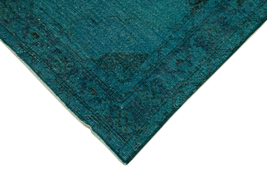 5x13 Turquoise Turkish Over Dyed Runner Rug - 28716