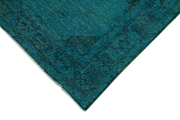 5x13 Turquoise Turkish Over Dyed Runner Rug - 28716