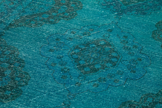 5x13 Turquoise Turkish Over Dyed Runner Rug - 28716
