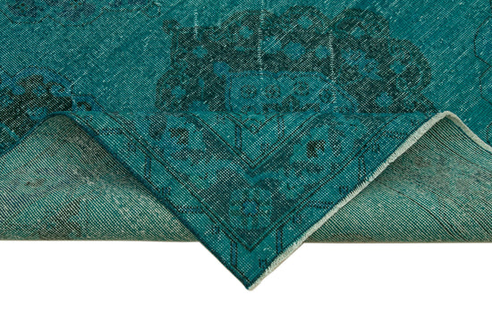 5x13 Turquoise Turkish Over Dyed Runner Rug - 28716
