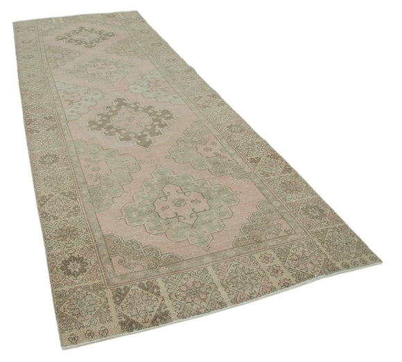 4x12 Beige Turkish Vintage Runner Rug - 28721