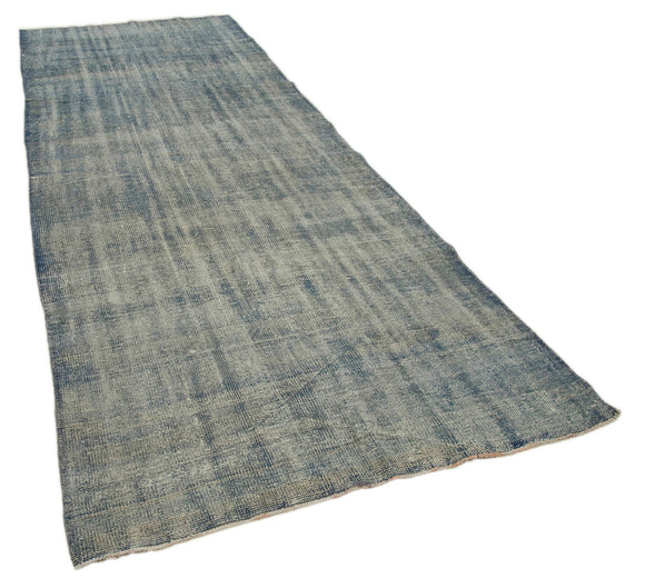 4x11 Blue Turkish Over Dyed Runner Rug - 28724