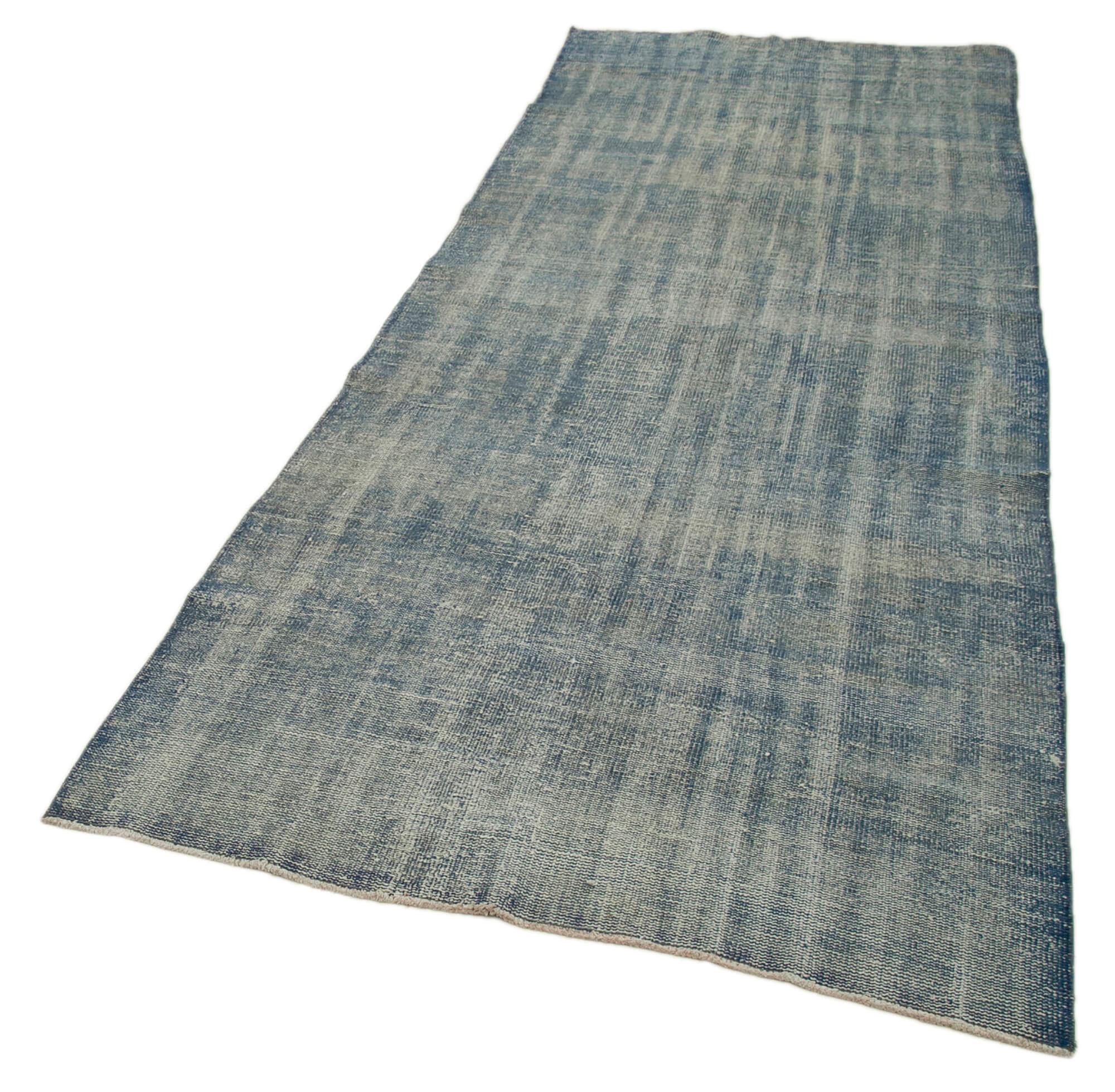 4x11 Blue Turkish Over Dyed Runner Rug - 28724