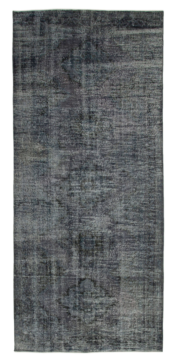 5x11 Grey Turkish Over Dyed Runner Rug - 28726