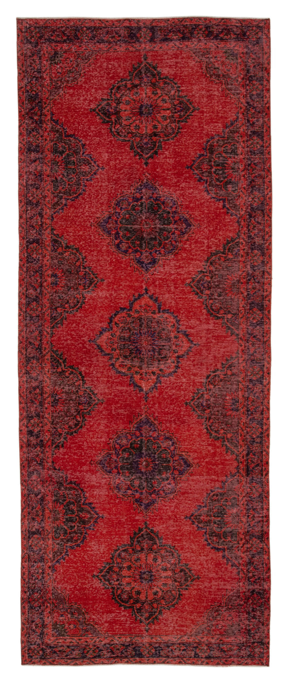 5x13 Red Turkish Over Dyed Runner Rug - 28728