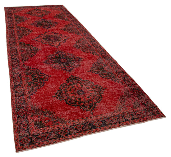 5x13 Red Turkish Over Dyed Runner Rug - 28728