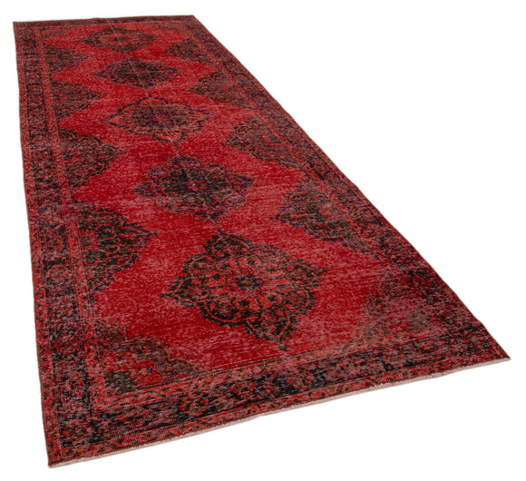 5x13 Red Turkish Over Dyed Runner Rug - 28728