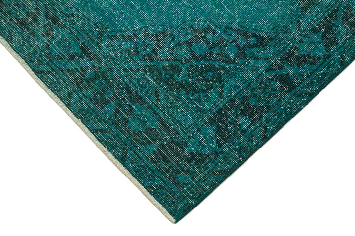4x13 Turquoise Turkish Over Dyed Runner Rug - 28729