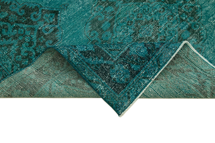 4x13 Turquoise Turkish Over Dyed Runner Rug - 28729
