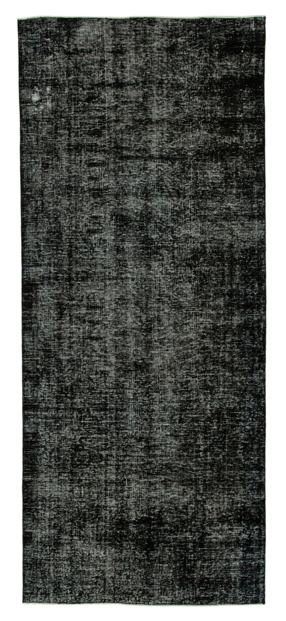 5x11 Black Turkish Over Dyed Runner Rug - 28731