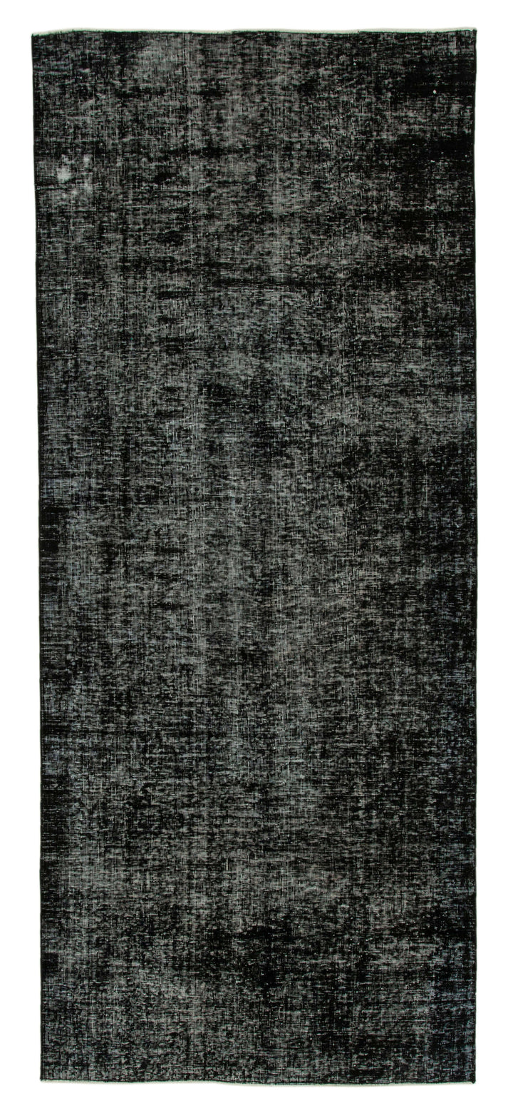 5x11 Black Turkish Over Dyed Runner Rug - 28731