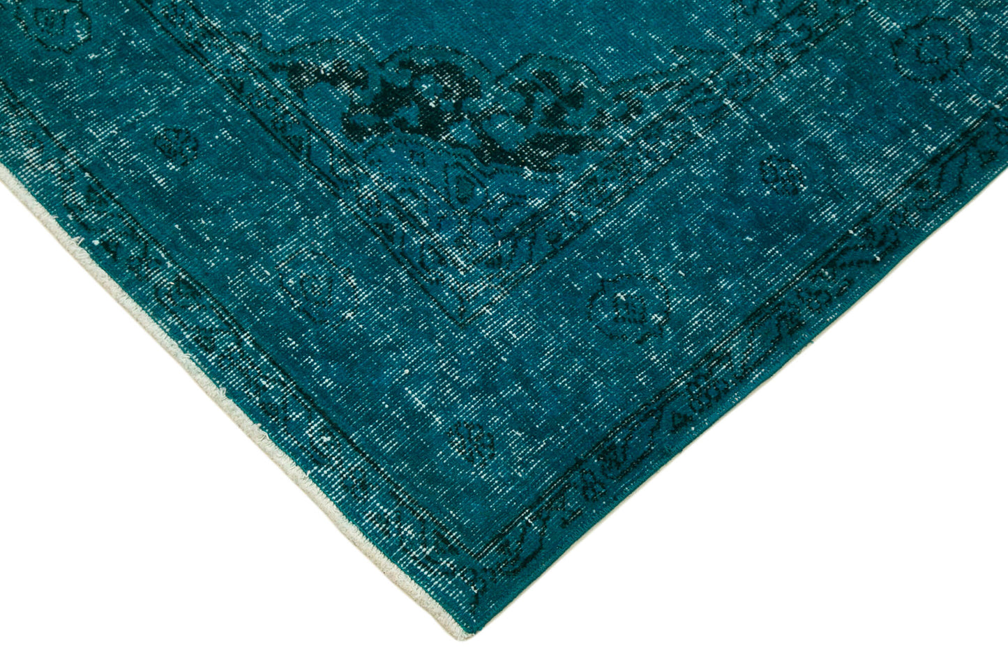 5x13 Turquoise Turkish Over Dyed Runner Rug - 28733