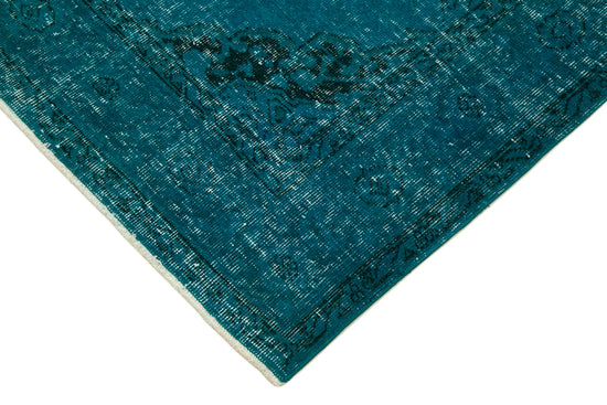 5x13 Turquoise Turkish Over Dyed Runner Rug - 28733
