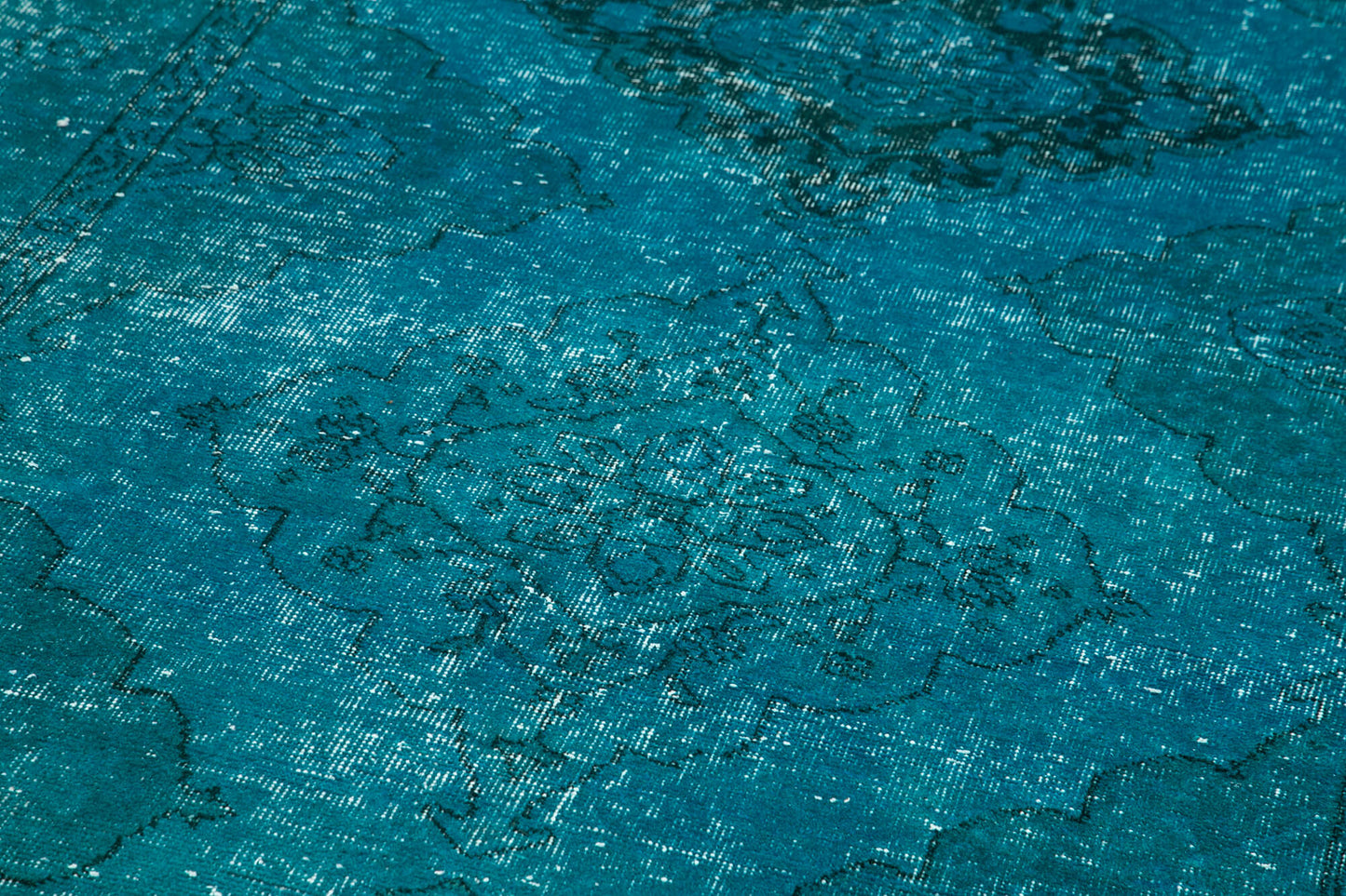 5x13 Turquoise Turkish Over Dyed Runner Rug - 28733