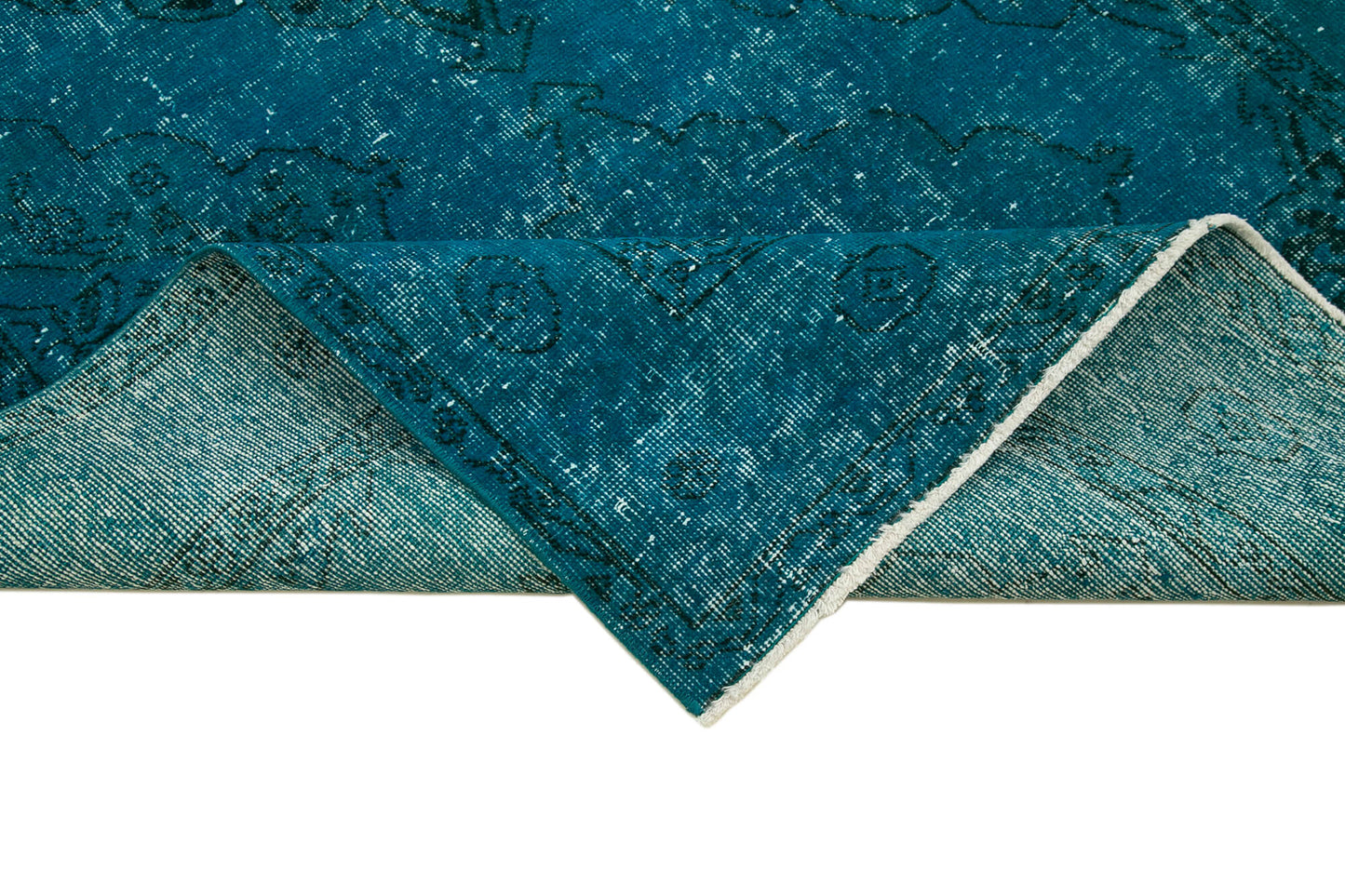 5x13 Turquoise Turkish Over Dyed Runner Rug - 28733