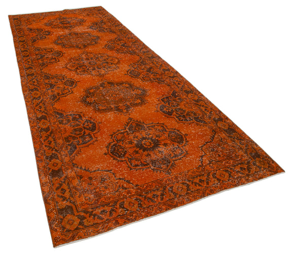 5x12 Orange Turkish Over Dyed Runner Rug - 28734
