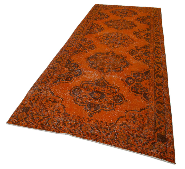 5x12 Orange Turkish Over Dyed Runner Rug - 28734