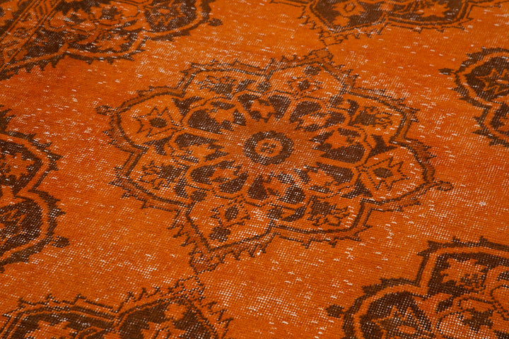 5x12 Orange Turkish Over Dyed Runner Rug - 28734