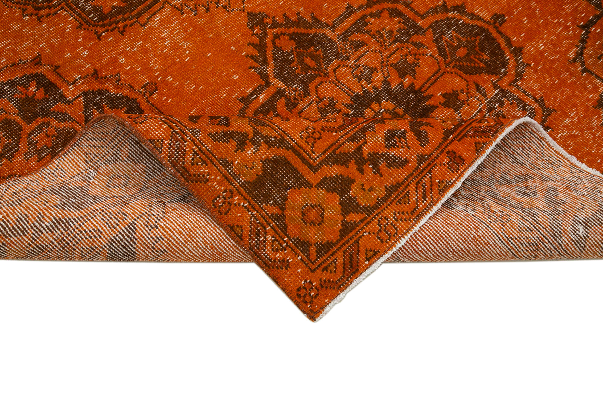 5x12 Orange Turkish Over Dyed Runner Rug - 28734