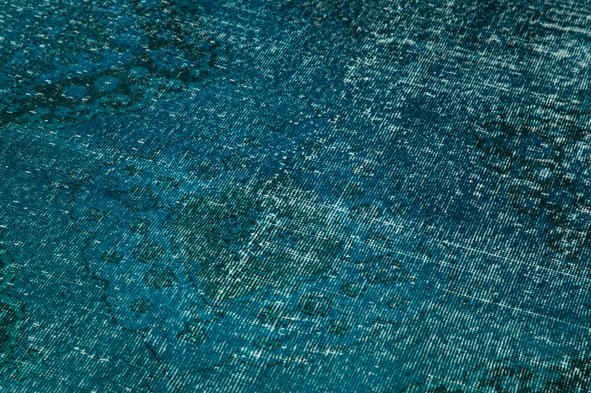 5x13 Turquoise Turkish Over Dyed Runner Rug - 28735
