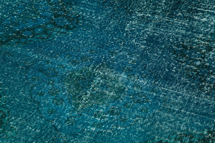 5x13 Turquoise Turkish Over Dyed Runner Rug - 28735