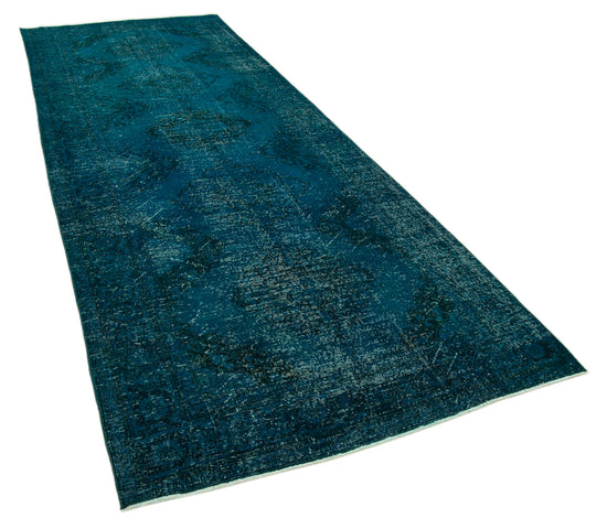 5x13 Turquoise Turkish Over Dyed Runner Rug - 28736